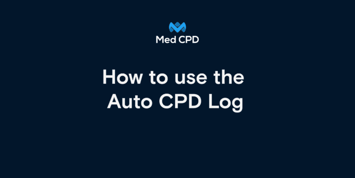 Med CPD – How to use the Auto CPD Log image